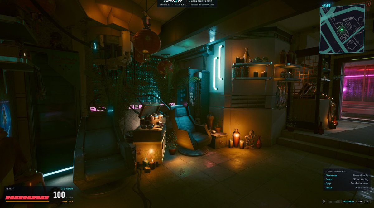 CCCyberpunk2077's tweet photo. 【ccpunk77 街歩き】
開発休憩がてら、
建物内にどこまで入れるのか街を歩いて見ています。
原作プレイした方なら見覚えがあるかと!
「ミスティーのお店」
タロット占いできるプレイヤーいたらここでお店出せます!
#ccpunk77 #open77 https://t.co/UZbvBttzTR