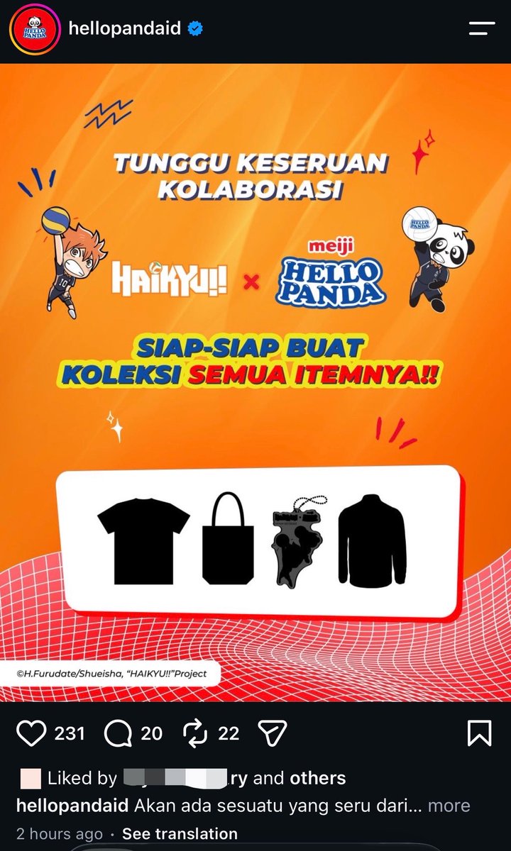 potatonattoo's tweet photo. Collabnya upgrade bjir 😭 siap2 jadwal makan nasi pake hello panda diperpanjang sampe tahun depan https://t.co/o6OZpajgdj