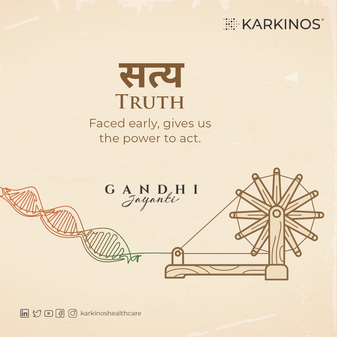 karkinoshealth's tweet photo. This Gandhi Jayanti, we reflect on the enduring power of compassion, humanity, and the courage to face what is true.

Embracing the truth through early diagnosis empowers us to act with clarity and purpose. https://t.co/GgN7TKPIs5