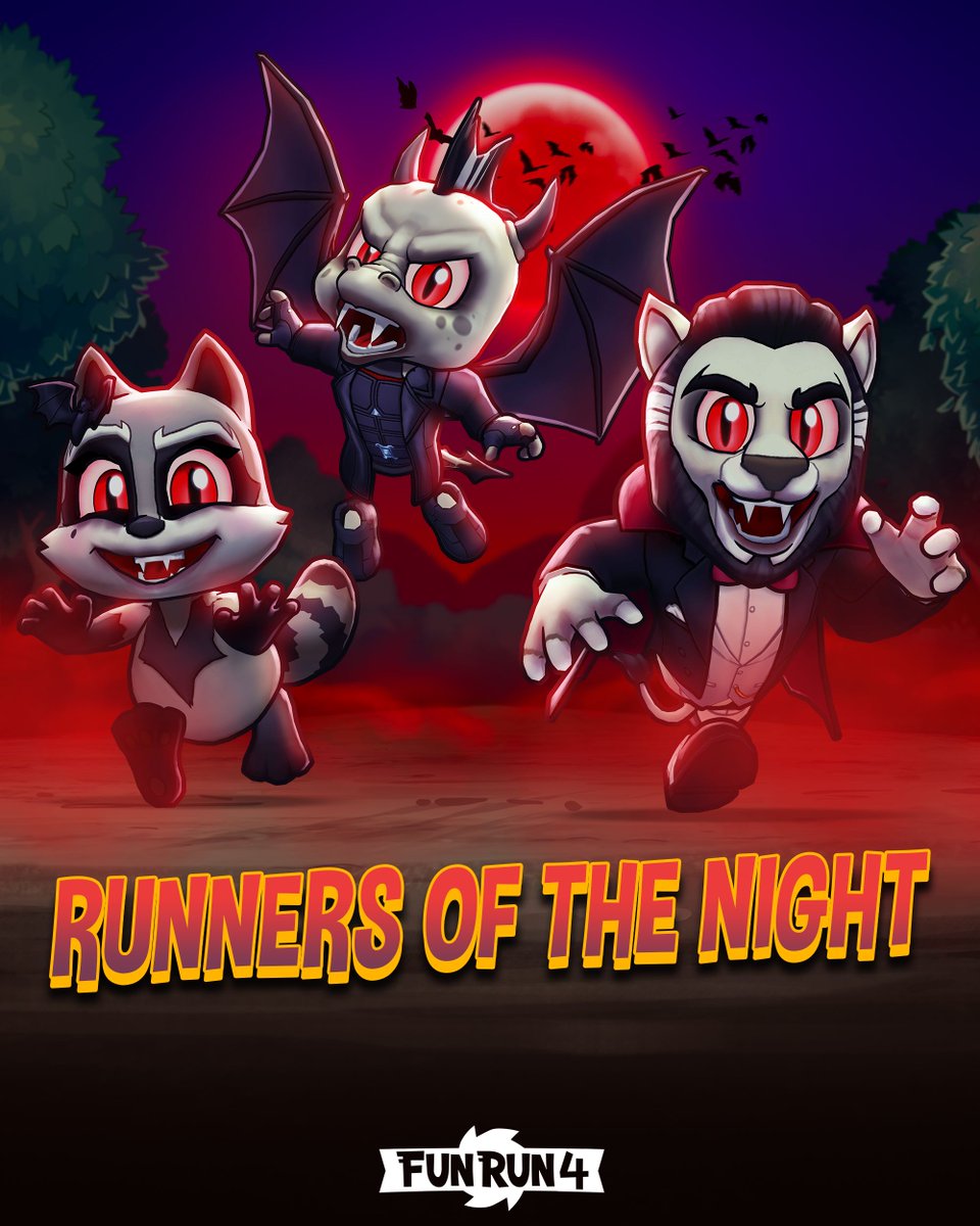 TheFunRun's tweet photo. Runners of the Night - What sweet chaos they make!

Halloween is upon us again, and this time it’s the Vampires time to bare their fangs! 🧛🏽
There will be quests and sales coming through the game over the coming month, so get ready to get vampy.

Have a happy spooky season! 🎃 https://t.co/5D28zskWjq