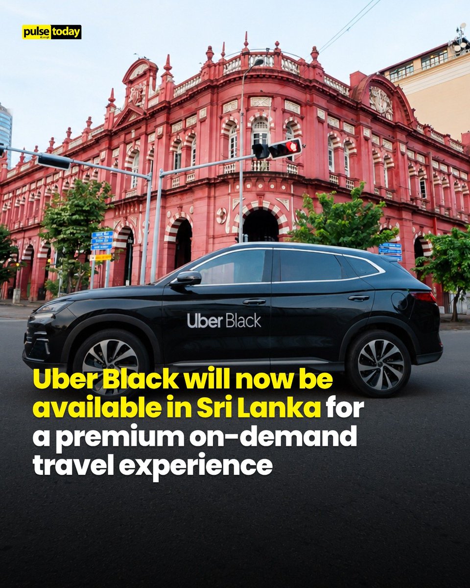 pulse_today's tweet photo. Uber has launched Uber Black in Sri Lanka, introducing a premium ride option focused on greater comfort and personalised service.
Read more: https://t.co/hXHyowIxip
#PulseToday #SLNews #lka #UberSL #srilanka https://t.co/rpoWnWaeoA