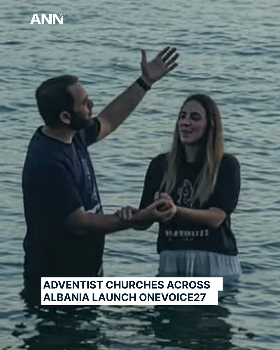 adventistnews's tweet photo. Adventist churches across Albania launched #OneVoice27 with a year-long plan for prayer, spiritual preparation, and outreach across the country’s 12 counties. The launch also included a baptism in Tirana. #ANN #AdventistNews @AdventistsTED

Read more.
https://t.co/AMr6PjPNbr https://t.co/q9hTWcRBEH