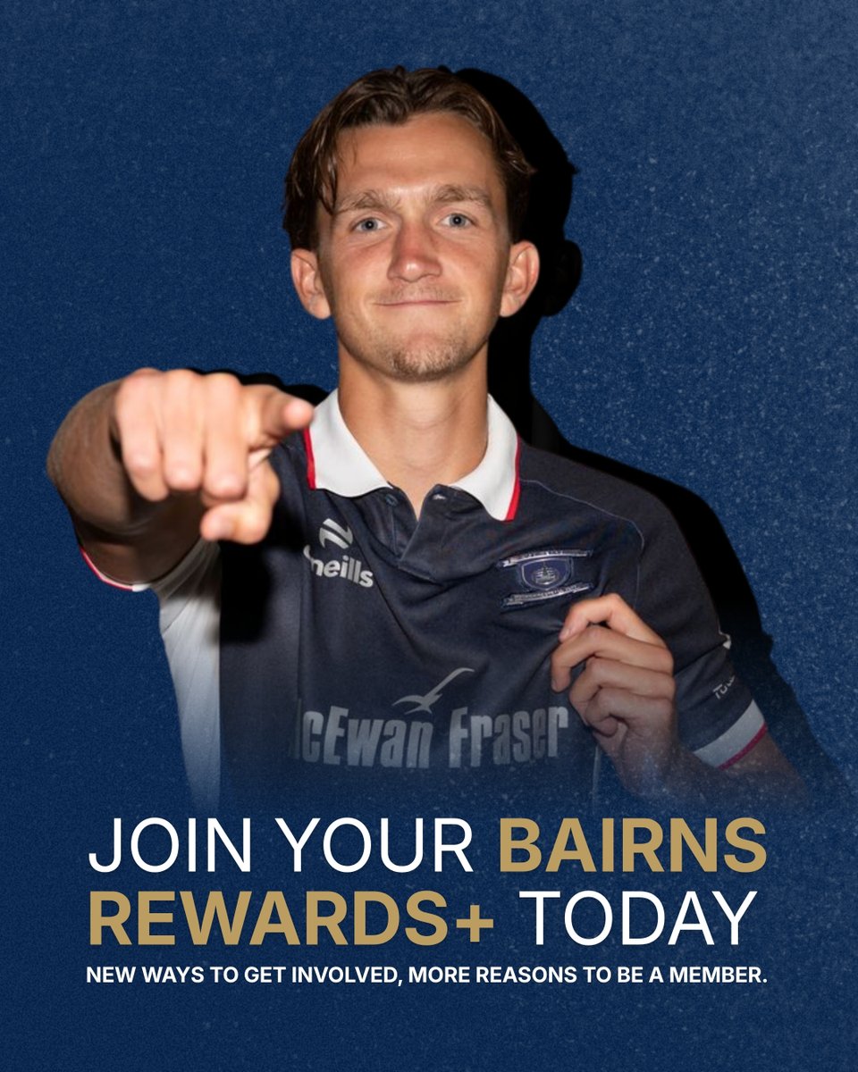 FalkirkFC's tweet photo. 📈 Your season ticket just got a +

🤝 Falkirk FC is delighted to announce the relaunch of Bairns Rewards+ for the remainder of the 2026/27 season.

ℹ️ Find out at the link below how to access great savings across 200+ major brands, exclusive offers from businesses across Falkirk and the surrounding area, fan engagement features, and exclusive prizes

➡️ https://t.co/v6NCSmqpo7