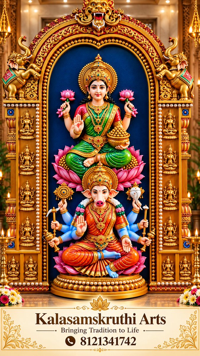 Hyderbadwallart's tweet photo. 🌸 Lakshmi Varahi | 3D Mural Art

✨ Intricate relief
✨ Sculptural detailing
✨ Custom sizes available
📞 8121341742 | Hyderabad Wall Art
https://t.co/PcN9N8AsaL
#LakshmiVarahi #VarahiMural #3DWallArt #GoddessWallArt #IndianArt #WallMural https://t.co/D14kH5eQWJ