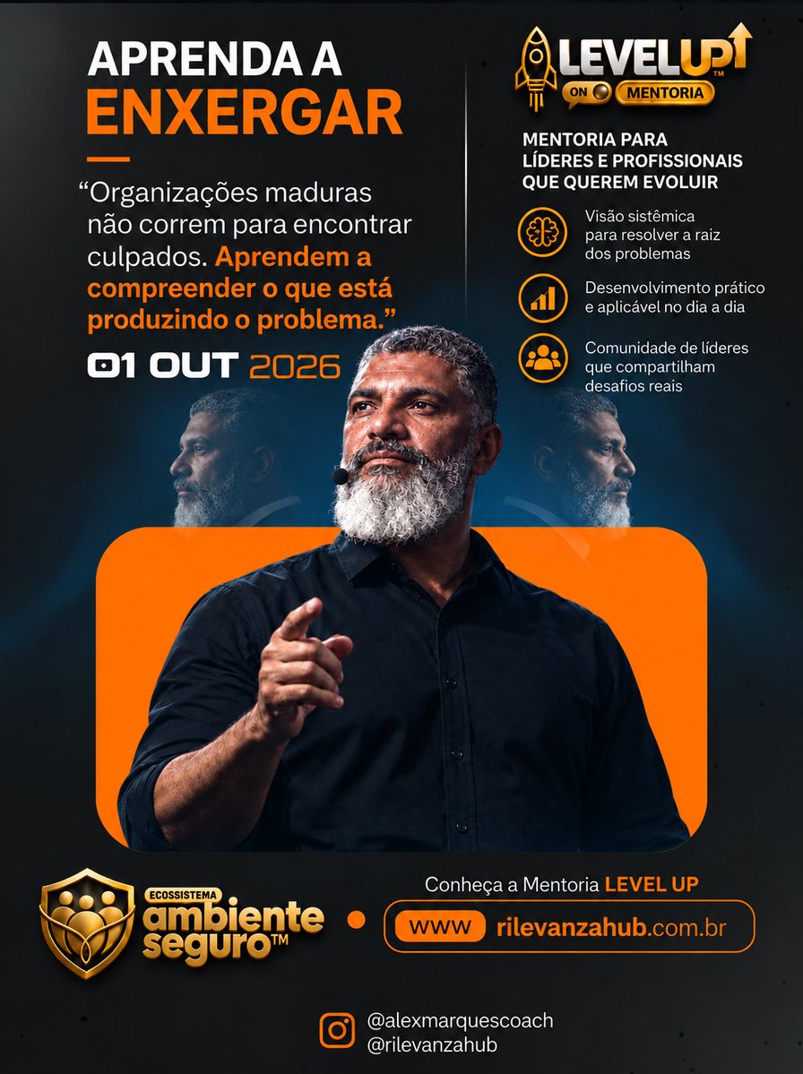 alexmarques_co's tweet photo. Organizações maduras não correm para encontrar culpados. Aprendem a compreender o que está produzindo o problema...
#gestão #culturaorganizacional #esg #qsms https://t.co/EhPnmHLazJ