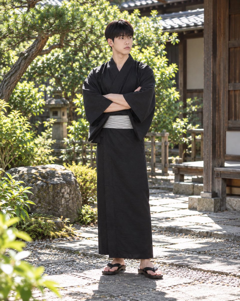 geonu_mp4's tweet photo. Tried on a yukata for the first time https://t.co/IkuP970dMa