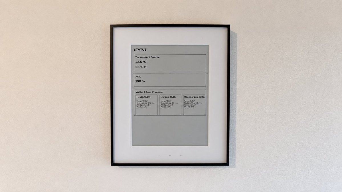 seeedstudio's tweet photo. A 13.3" colour e-paper frame with no cloud, no app, no subscription 🖼️

@smarterkram runs our reTerminal E1004 on @esphome_ alone: images rotate, the frame deep-sleeps between them, and a button brings up a @home_assistant dashboard.

Read the full review 👉 https://t.co/0JMNk3rbSd