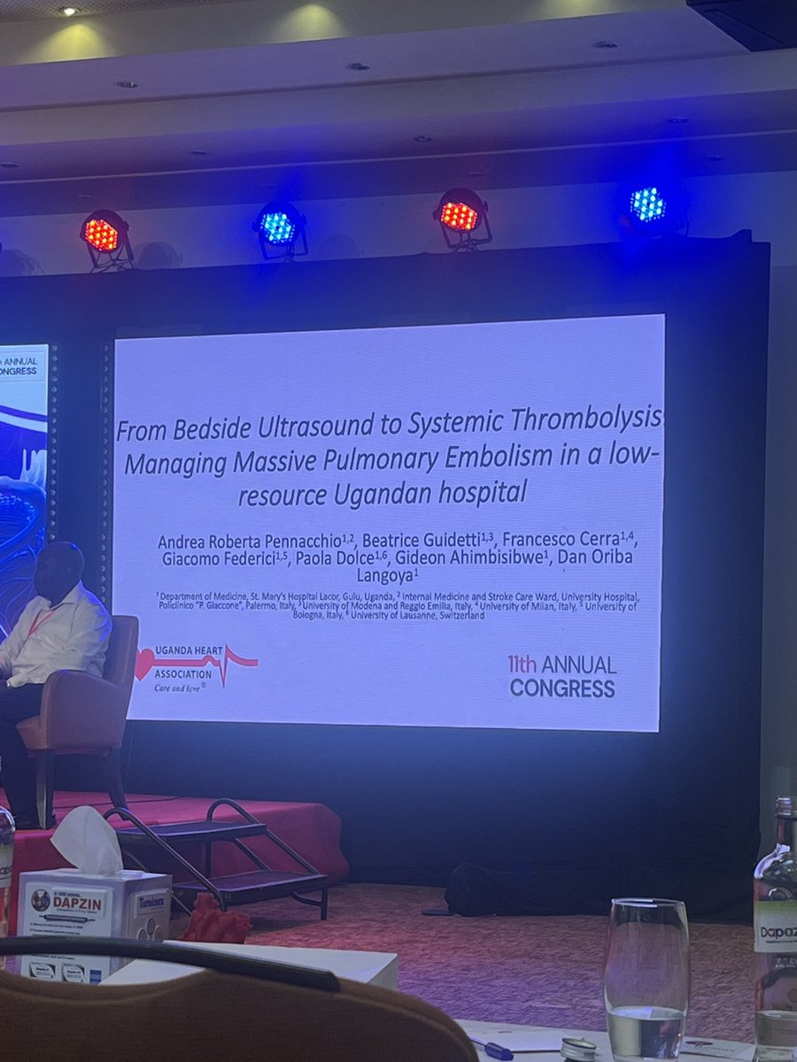 Gideonthesquire's tweet photo. Role of bedside Ultrasound scan in detecting and managing a very unstable patient with Pulmonary embolism with systemic thrombolysis.   A team of italian internal medicine residents, Physician @DrOribaDan and I managed this year. https://t.co/6Naf21riz6