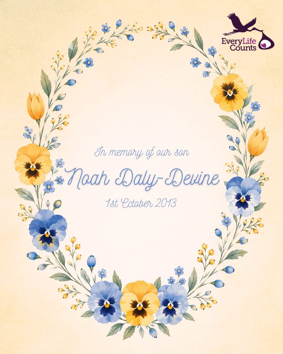 EveryLifeCount's tweet photo. We remember little angel Noah Daly-Devine whose anniversary occurs today, 1st October. Your mam, dad and wider family are in our thoughts and prayers today.
Rest in peace, Noah, xoxo
#compatiblewithlife #compatiblewithlove
https://t.co/Nkt6I2jS4Z https://t.co/Wq6cHtXBYA