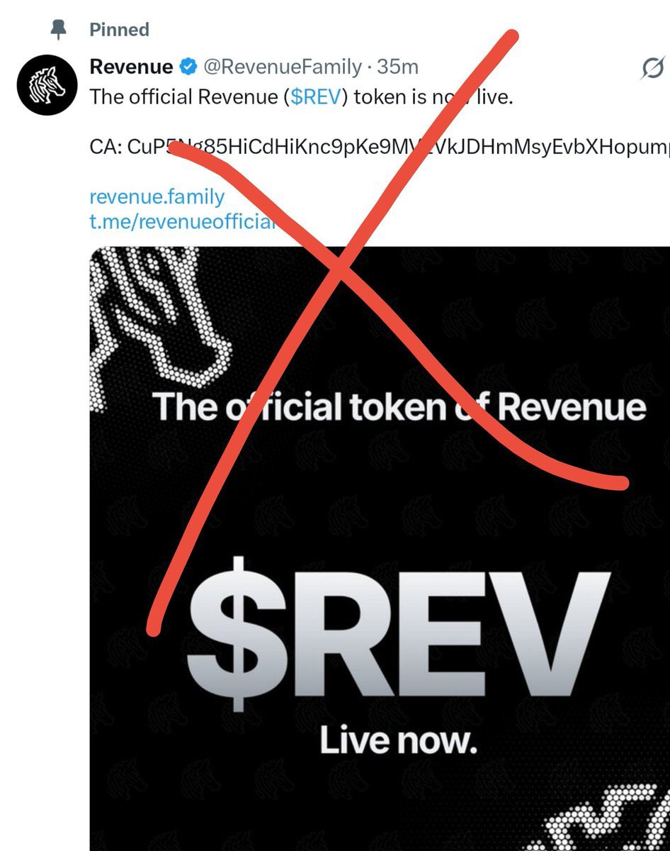 Topmax185's tweet photo. ⚠️ Important update on @RevenueFamily

They just launched their own token $REV.  We are so tired of being constantly deceived like this, 😅 Don't Buy their coin it's fully a trap 

The $30–$600 you saw was a dashboard bonus, not withdrawn money.

📝 disconnect ur account now. https://t.co/XQOKddeO0n