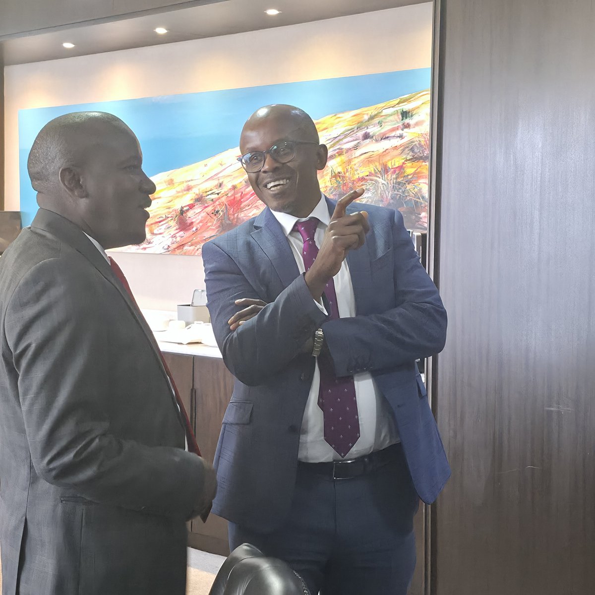 EphantusKim's tweet photo. Today, I paid a courtesy call on Mr. James Mworia, Chief Executive Officer of the National Infrastructure Fund (NIF), to discuss opportunities for financing bankable irrigation projects and projects with the potential to attract equity investment from NIF.

Our discussions focused on the Galana-Kulalu Food Security Project, including the proposed dam and associated irrigation infrastructure and investments. We explored opportunities to mobilise private capital to support large-scale irrigation development, enhance food production and strengthen agricultural value chains.

We also discussed the importance of developing robust financial and commercial models, and appropriately structuring project risks to enhance bankability and attract investment. The engagement is part of ongoing efforts to unlock innovative financing for irrigation infrastructure and accelerate the expansion of irrigated agriculture in Kenya.

The meeting was attended by the Chief Executive Officer of the @Irrigation_Auth , Eng. Charles Muasya MBS; Head of Resource Mobilization @NdaiFlorence ,  and other senior Government officials.