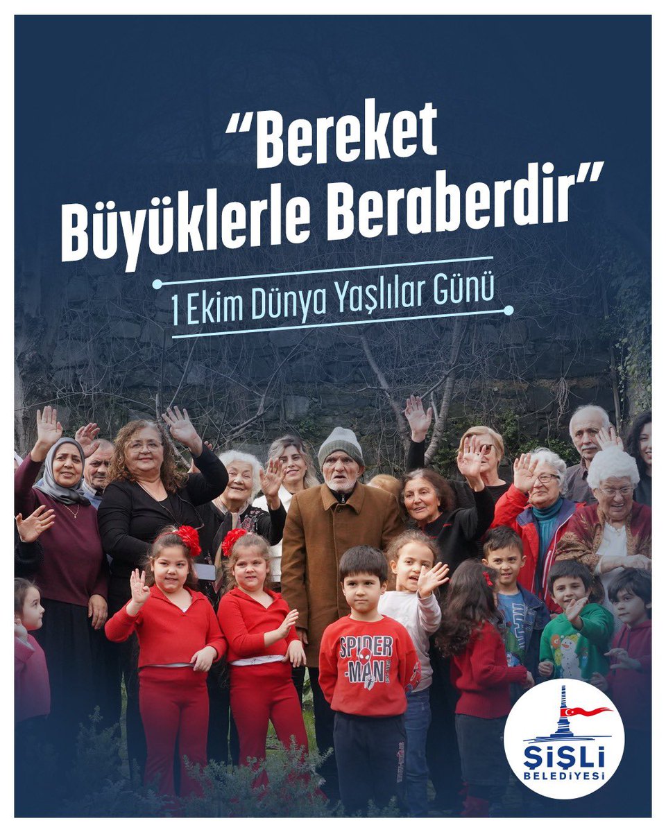 sislibelediyesi's tweet photo. Hayatımıza değer katan tüm büyüklerimizin 1 Ekim Dünya Yaşlılar Günü'nü kutluyoruz. https://t.co/f5TBlTTCe2