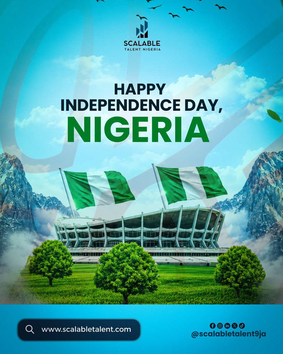 ScalableTalent_'s tweet photo. Happy Independence Day, Nigeria! π³π¬ Talent that knows no borders. ππ€π
π https://t.co/Z15gMuQ6IA
#NigeriaAt66 #ScalableTalentNigeria
#happynewmonth #mayoctober https://t.co/wzsHxNo134