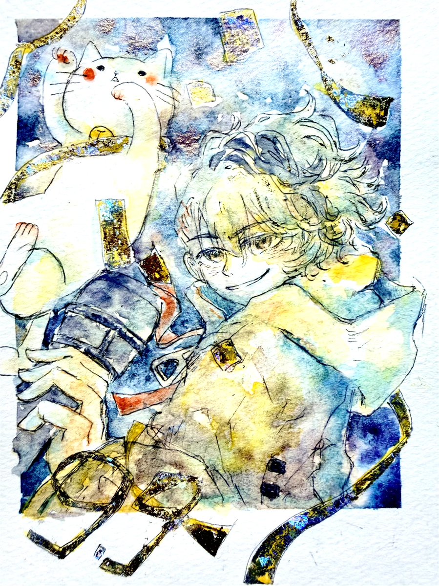 mithibatanokusa's tweet photo. ９月はとにかくいっぱい描いてました。
別アカウントの推し２人とそれのもちもちのいのちどもと、その２人の水彩画で描いた漫画など。
無印の画用紙描きやすくてわたしの中で大事件でした。手軽に量産できちゃうよ���うおおん https://t.co/x2G4edmDFv