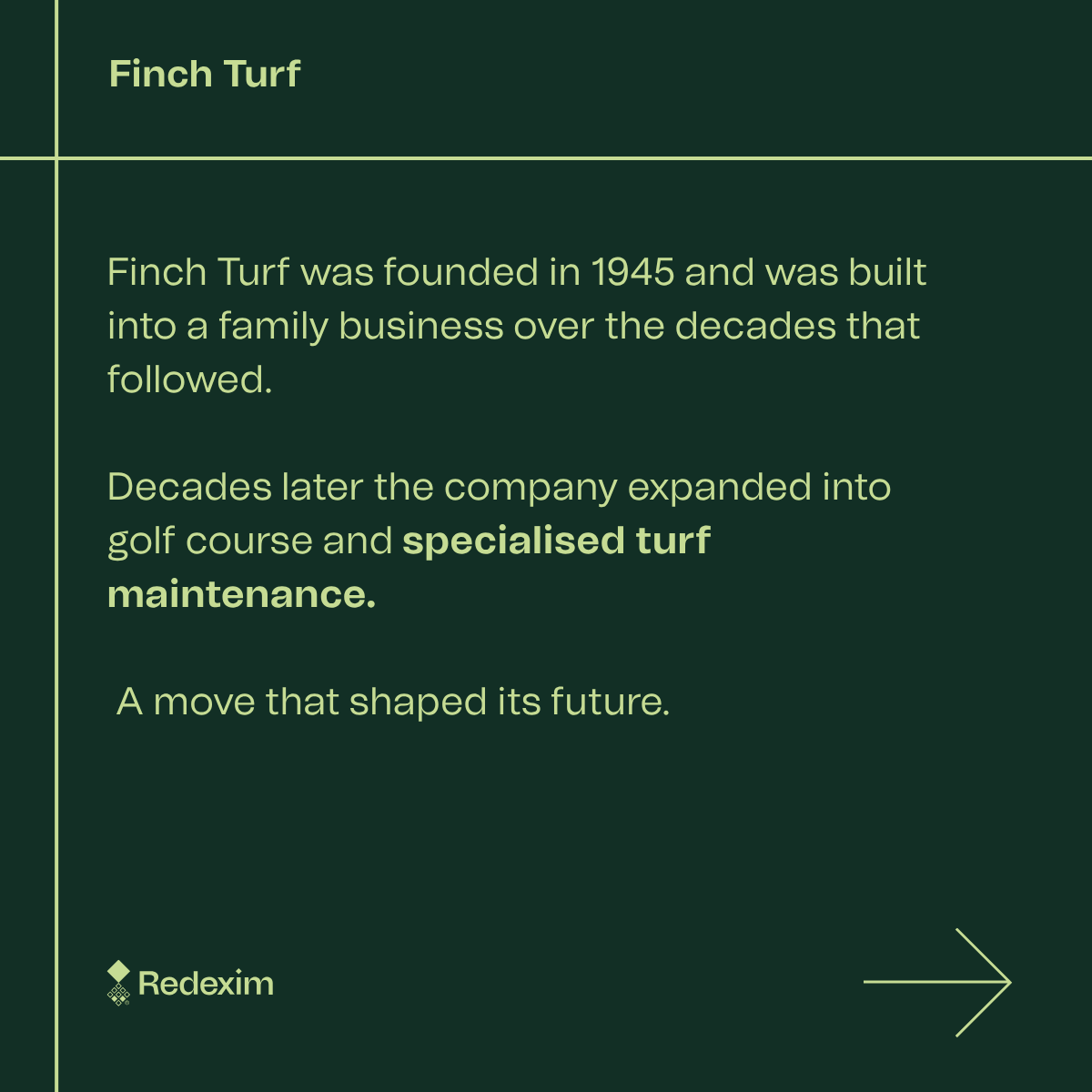 Redexim's tweet photo. Five generations and still growing 🤝 @FinchTurf opened as a John Deere dealership in Maryland in 1945. The family now serves golf courses and sports fields from Northern Virginia to Maine.

Why they chose Redexim as a partner:
🔗 https://t.co/XbR0oxK5as https://t.co/T7deI5Z1HK
