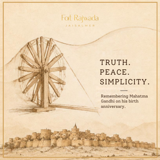 Fort_Rajwada_'s tweet photo. Honouring Mahatma Gandhi’s timeless legacy of truth, simplicity, peace, and non-violence. May his ideals continue to guide generations.

Fort Rajwada wishes everyone a meaningful Gandhi Jayanti. 🇮🇳

#GandhiJayanti #MahatmaGandhi #FortRajwada https://t.co/f7VrBDPcww