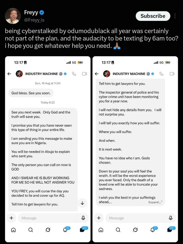 _aaronmylove's tweet photo. Good morning sir @pst_iren
I'd like to bring to your knowledge that FREY @Freyy_is an active member and worker of CCI is being unlawfully detained by ODUMODUBLVCK following stalking and cyberthreats
He has been moved to Abuja and we can't reach him. https://t.co/CuUpVL1DSN