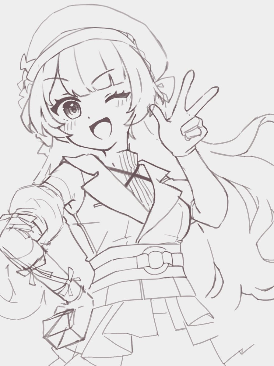 kinokoko_22's tweet photo. 線画のラフまで完了！
お顔をもっと可愛くしたい⋯⋯！

#WIP https://t.co/UFYeo63K5a