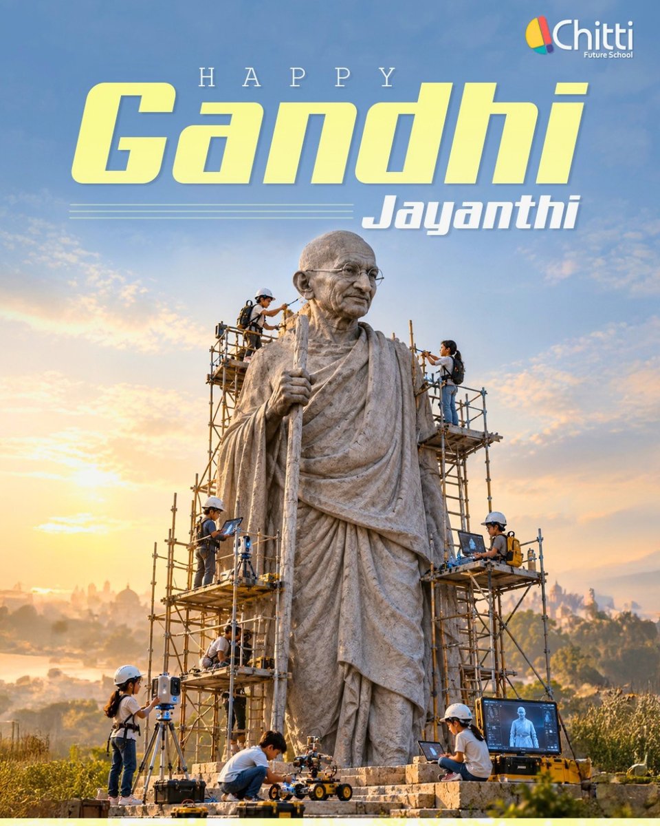 Chittitamil's tweet photo. The world around us keeps changing.

But values like truth, peace and simplicity never really go out of time.

This Gandhi Jayanti, let’s remember that the best way to honour great values is to practise them in our everyday lives.

Warm wishes on Gandhi Jayanti. https://t.co/XKzNDkbRDc