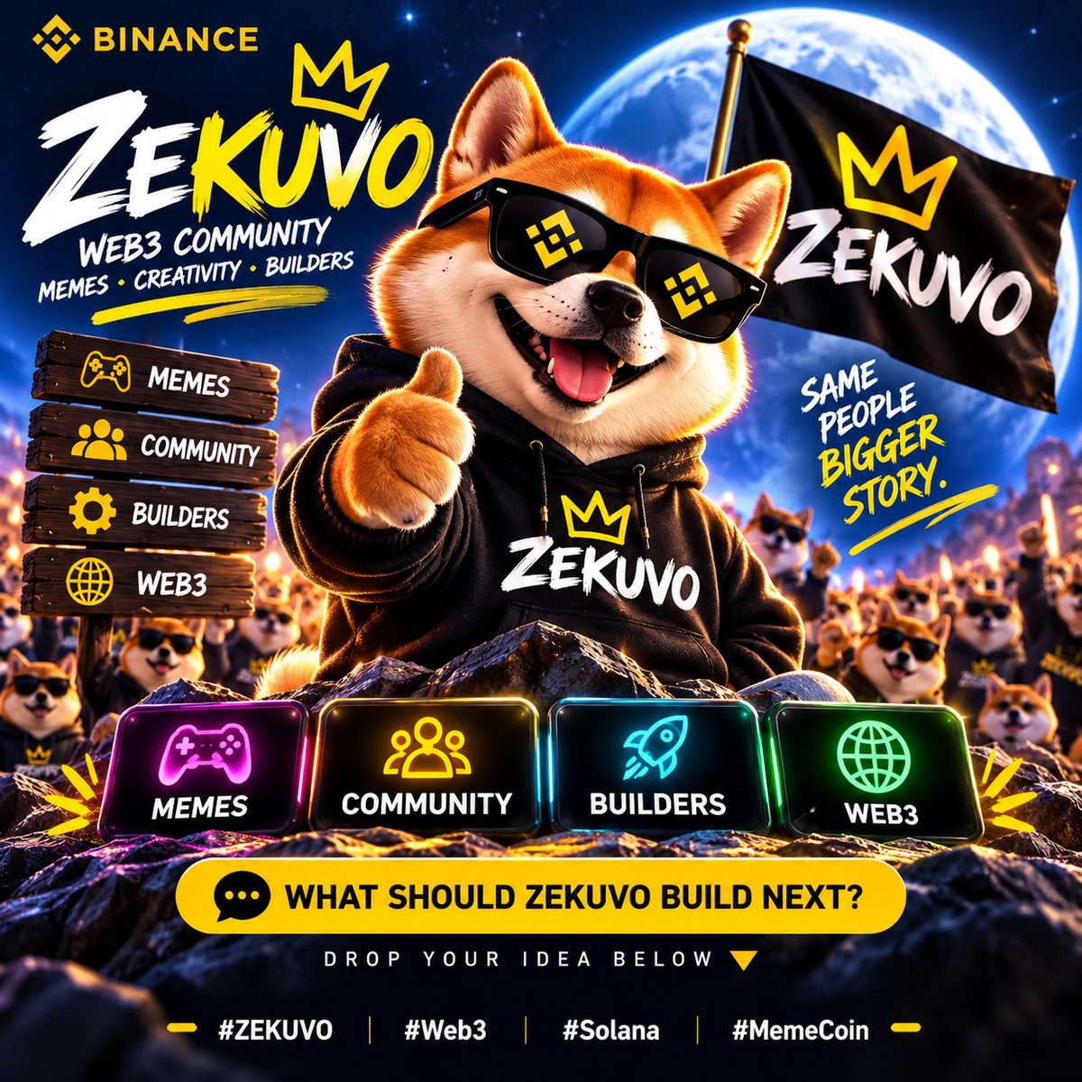 Zekuvo's tweet photo. 🐶💻 Web3 rule #1:
You came for the meme.
You stayed for the community. 👀
What’s the most underrated thing about crypto communities?
Drop your answer 👇
#ZEKUVO #Web3 #CryptoMemes #Solana https://t.co/fNGhS5yaT9