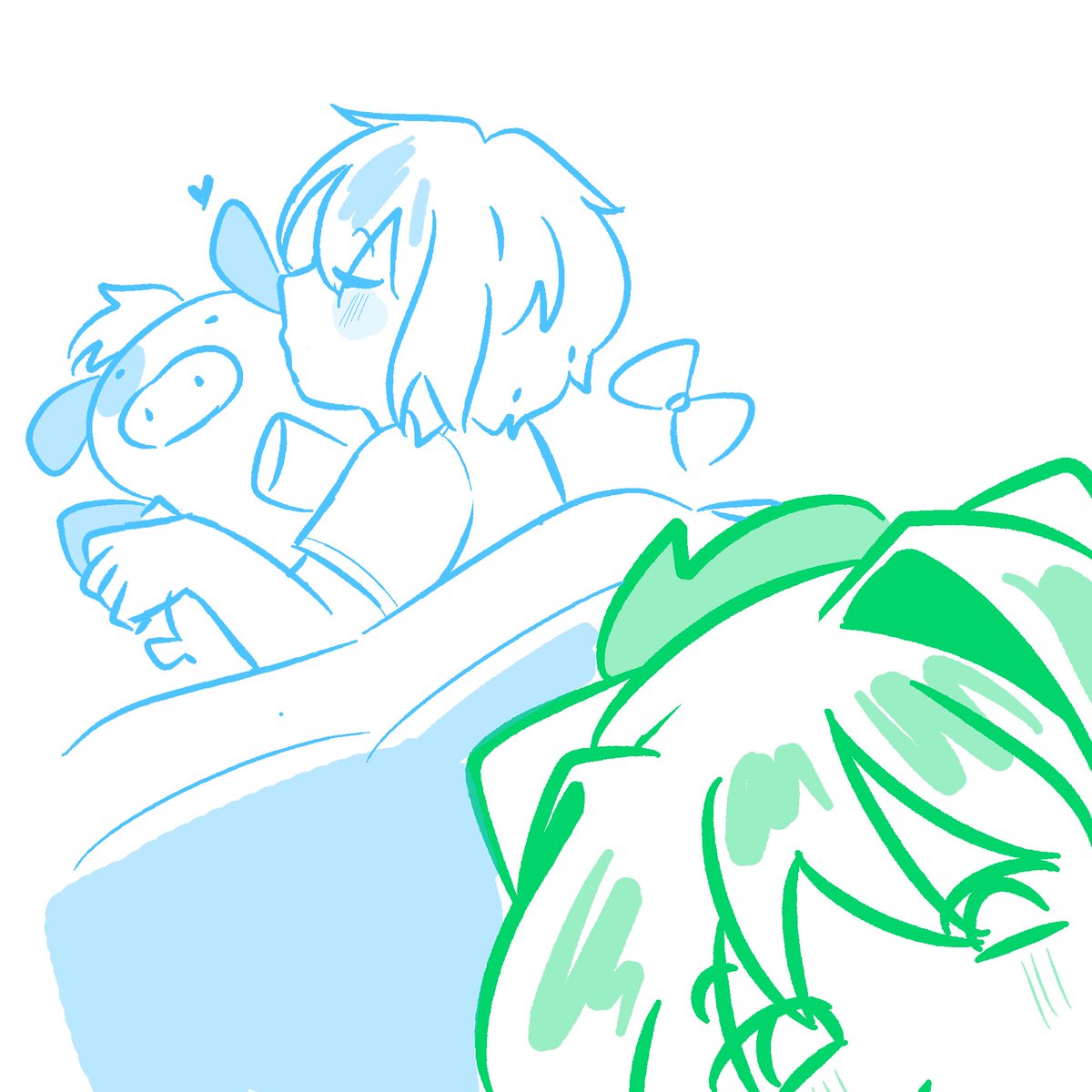 SayonikaDaily_'s tweet photo. Day 3 + 4! 

‘Someone might’ve forgotten she’s on a sleepover~’ - 💚

#ddlc #sayonika https://t.co/yz4cjaH4cI