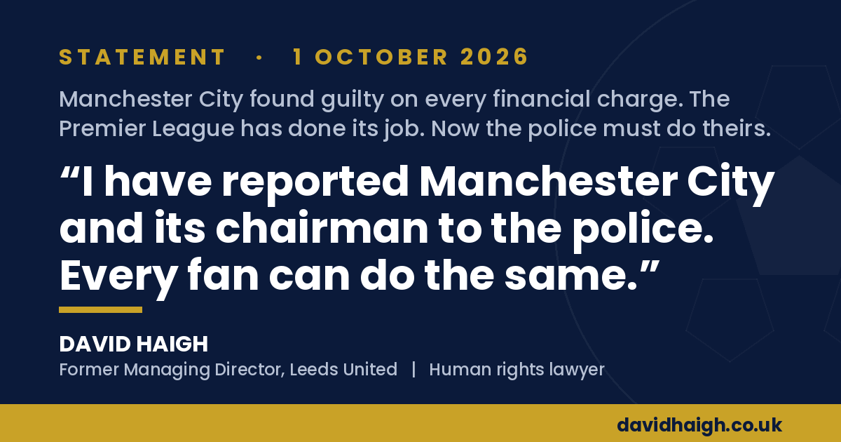haighdavid's tweet photo. I have reported Manchester City, its chairman Khaldoon Al Mubarak, and its directors and owners to Greater Manchester Police.

If the Commission's findings are right, that may be false accounting, misleading auditors and fraud.

Every fan can do the same:
https://t.co/IYSZAKiQdT https://t.co/iu0JEy3UcK