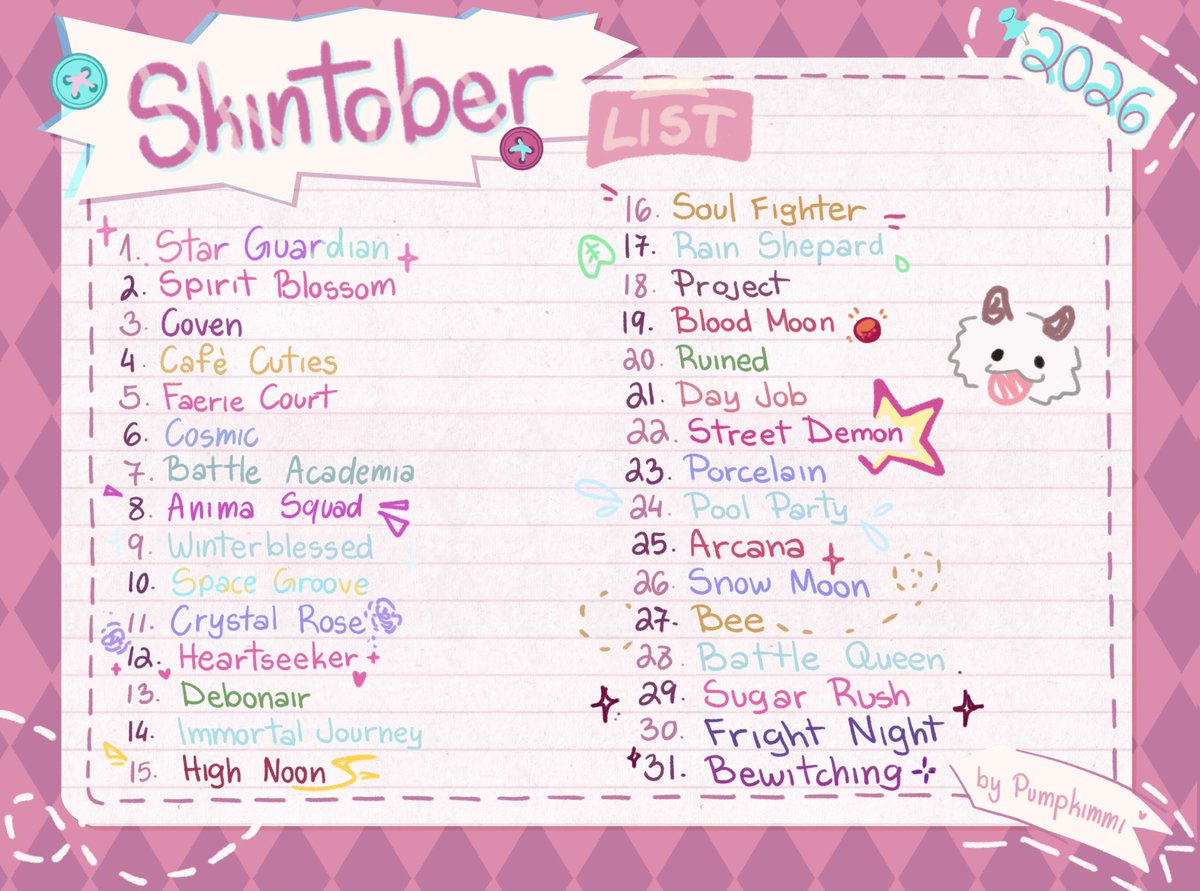 pumpkimmi's tweet photo. Cant believe its Skintober already
I made a little list ill try to stick too🥰❤️
#Skintober2026 https://t.co/W2KHn4yaMZ