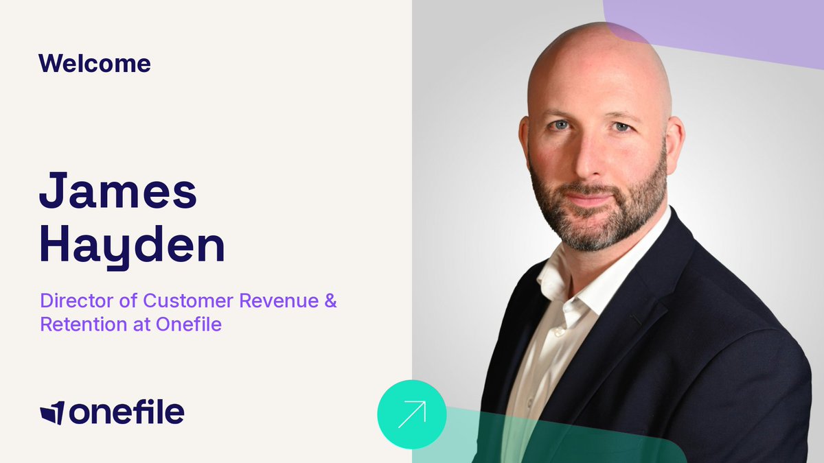 OnefileUK's tweet photo. Welcome to Onefile, James! 🎉

James will lead our Customer Revenue &amp; Retention function, overseeing account management, customer success, retention and growth initiatives to ensure our customers continue to achieve the greatest value.

Meet the team 👉 https://t.co/pFfnwsI5Lx https://t.co/7bbTM9eGRd