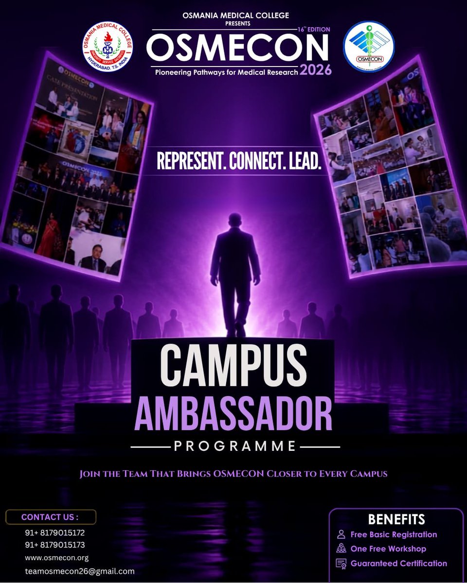 osmecon2026's tweet photo. OSMECON is coming to your campus. The question is — who’s bringing it? 👀

Bridge OSMECON with your campus.

Connect | Co-ordinate | Represent

📍 Get the right permissions and make publicity happen across your college.
📢 Create the buzz 
https://t.co/ra1PnvLS71 https://t.co/ghXlMsz4KT