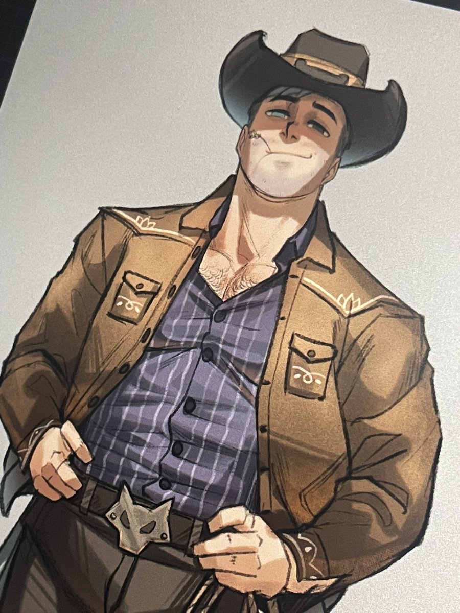 CacaoVean's tweet photo. Holy fucking SHET I get the appeal of cowboys now- (WIP) https://t.co/AuZYntWzWw