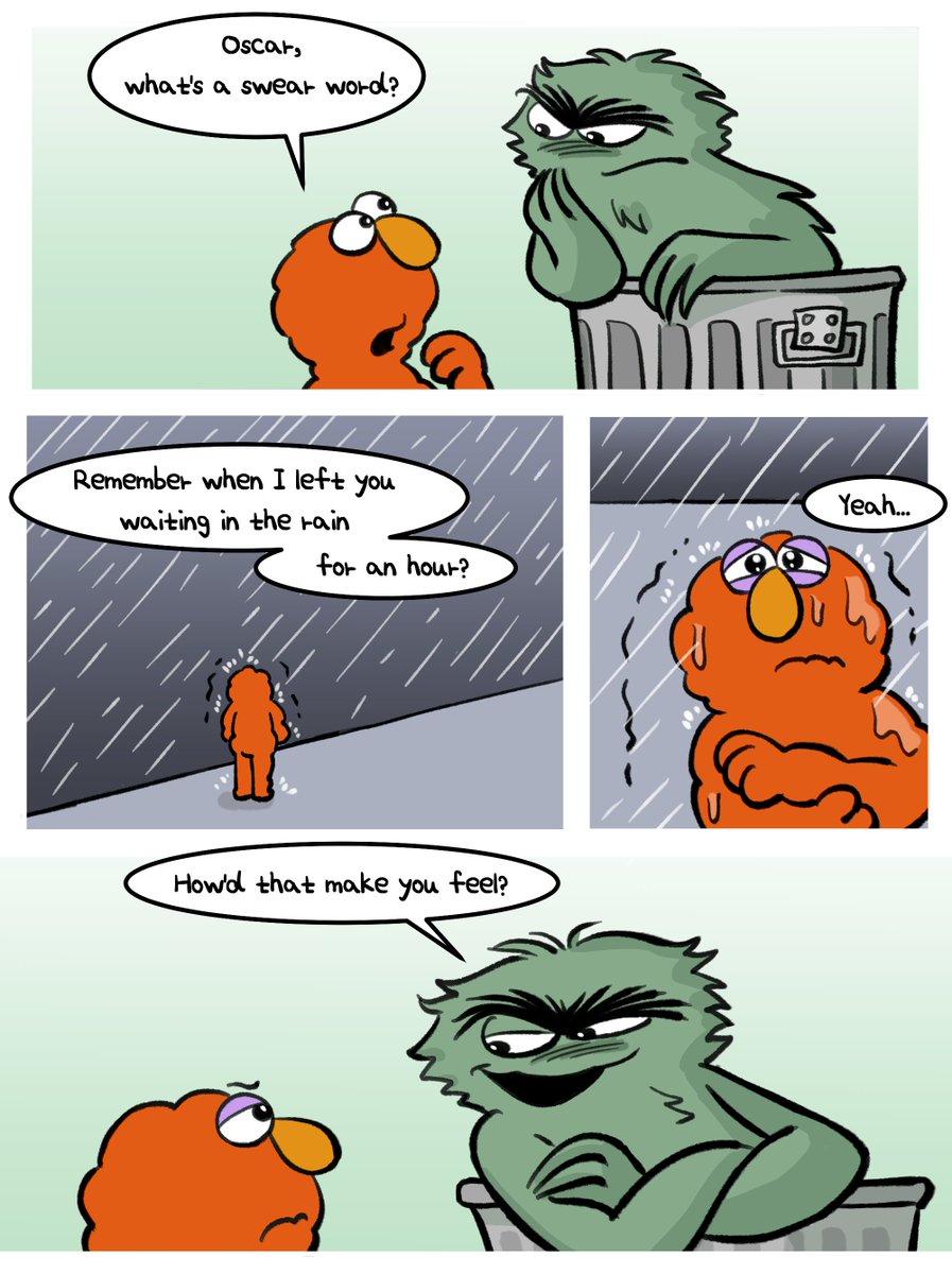 saeu000003's tweet photo. What's a swear word? 
#Sesamestreet (1/2) https://t.co/kTO6iTZ2Si