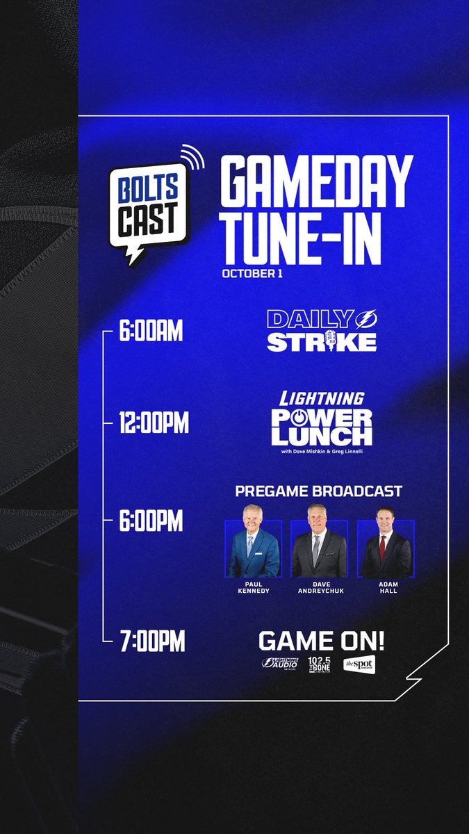 Bolts_Cast's tweet photo. Been waiting 151 days to say this...IT'S GAME DAY!⚡️ https://t.co/NgsgdaNLxd