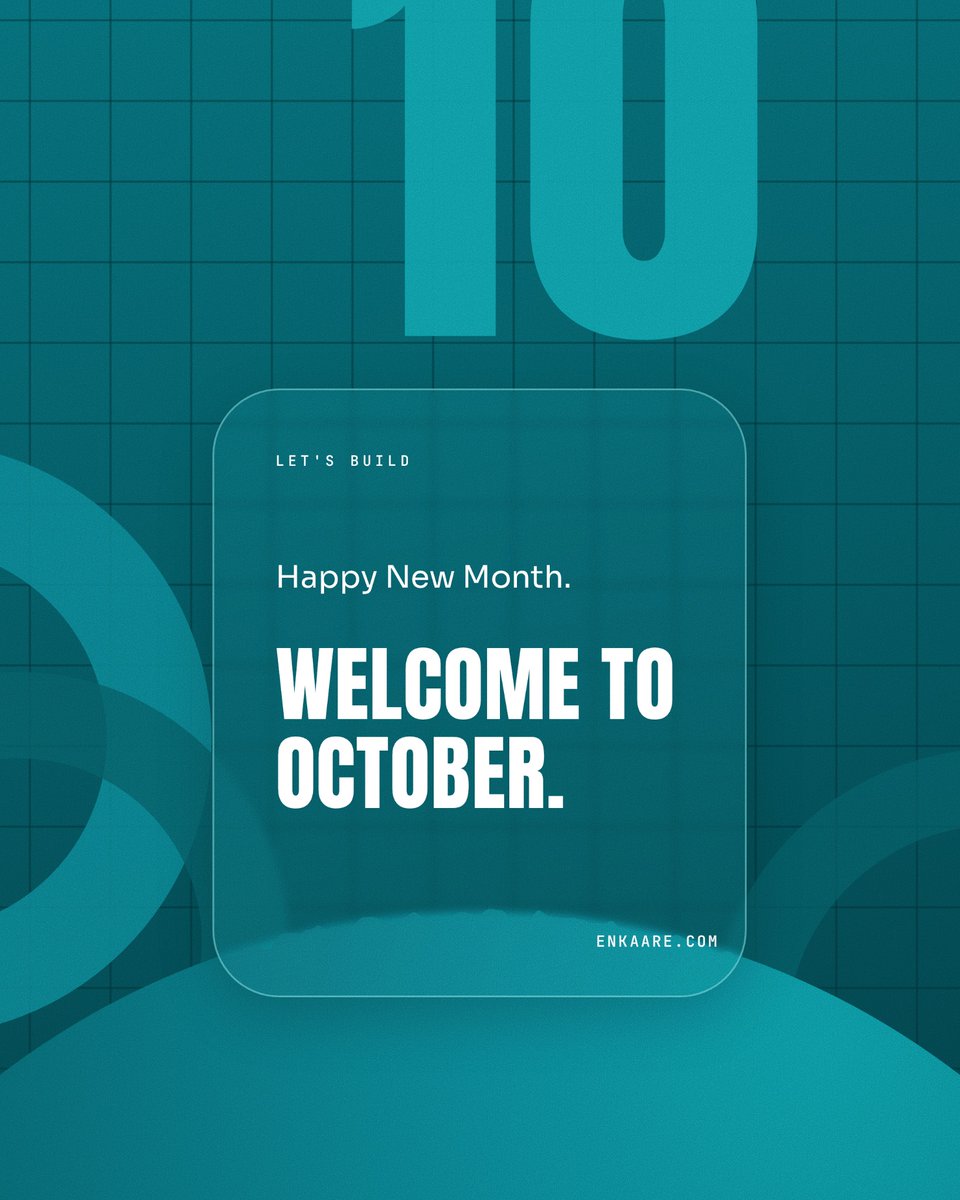enkaare's tweet photo. Hello, October. 
A new month. New possibilities. New opportunities to grow.
Here’s to building smarter teams, discovering exceptional talent, and turning opportunities into meaningful progress.
Happy New Month from Enkaare. 

#Enkaare #HelloOctober #NewMonth #Talent #Growth https://t.co/4AZPbmOQuC