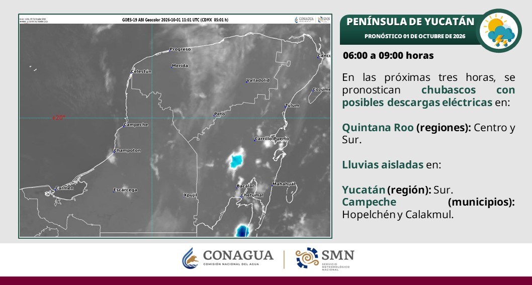 ConaguaOCPYuc's tweet photo. #ConaguaInforma

Esta mañana se presentan condiciones de cielo parcialmente nublado a medio nublado, observándose bancos de niebla sobre el noroeste, centro y sur de la península de Yucatán; predominando ambiente cálido al amanecer. https://t.co/yBX3UeuHC1