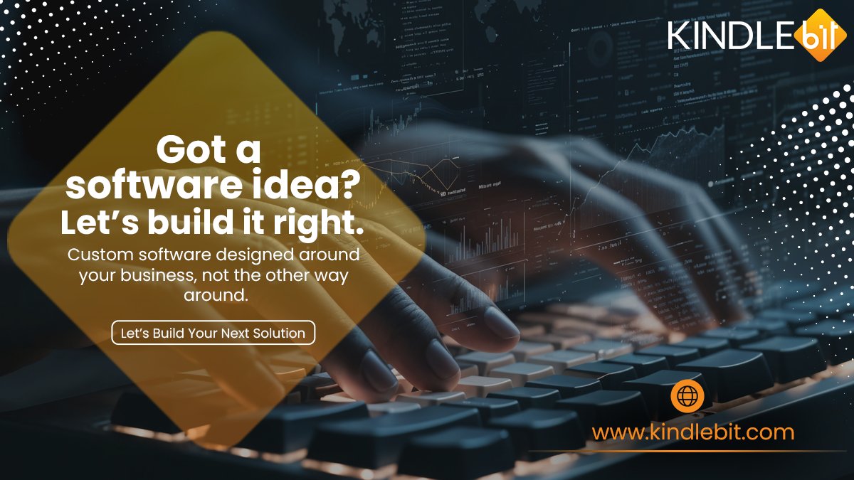 KindleBit's tweet photo. Most software projects don't fail because of a bad idea; they fail because of bad execution. Kindlebit builds software engineered around how your business actually runs. 

Learn more at https://t.co/DLTYxThTXe 

#SoftwareDevelopment #KindlebitSolutions #TechSolutions https://t.co/gBY4lIhVRQ