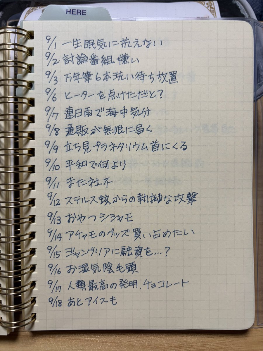 hacca1412's tweet photo. ロルバーンに書ける時だけ書いてる一行日記9月ぶん

一年もやってたのか https://t.co/Fx526UTeNF