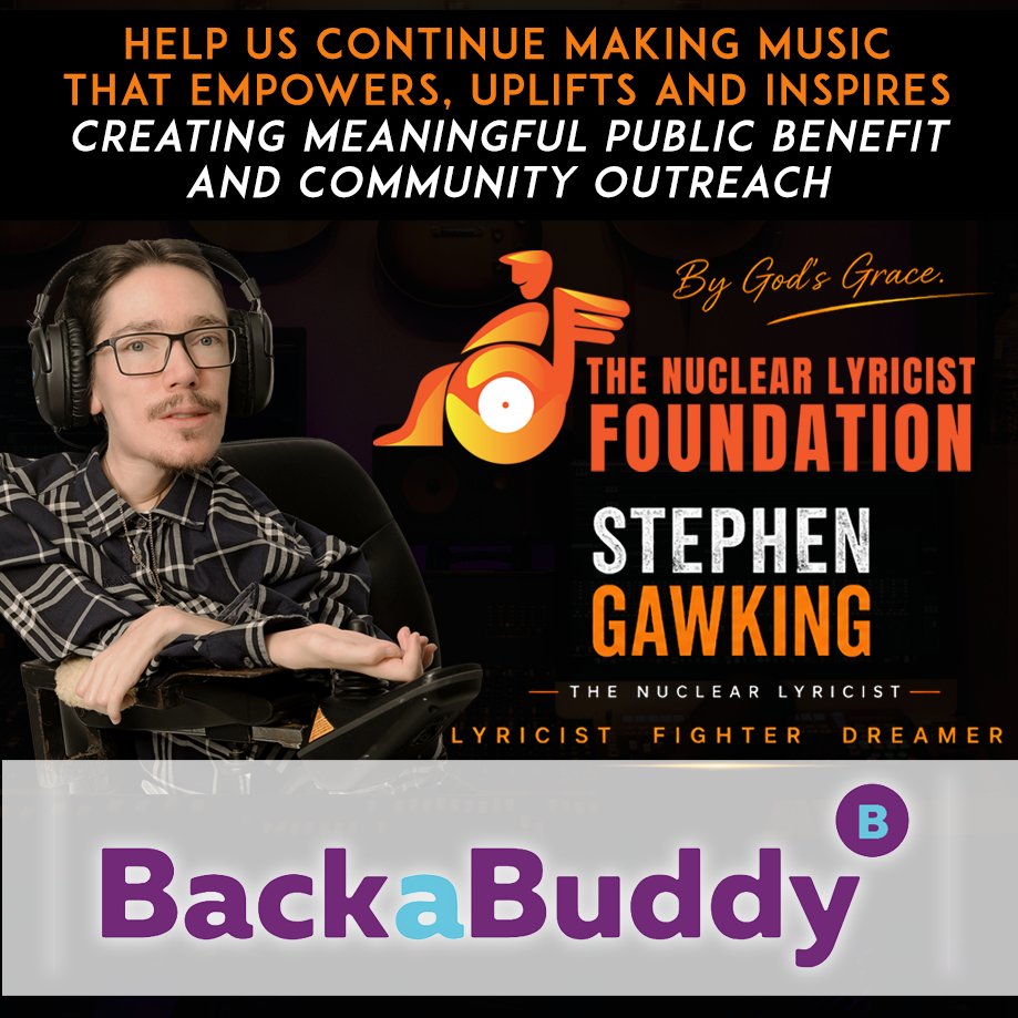 NuclearLyricist's tweet photo. Help us continue to make music to empower, uplift &amp; inspire. Creating public benefit &amp; community outreach via The Nuclear Lyricist Foundation. Living with Spinal Muscular Atrophy is part of my story, but doesn't limit what I can create!

Donate at https://t.co/VG6mRJndH9 https://t.co/YCMUJ0gjx3