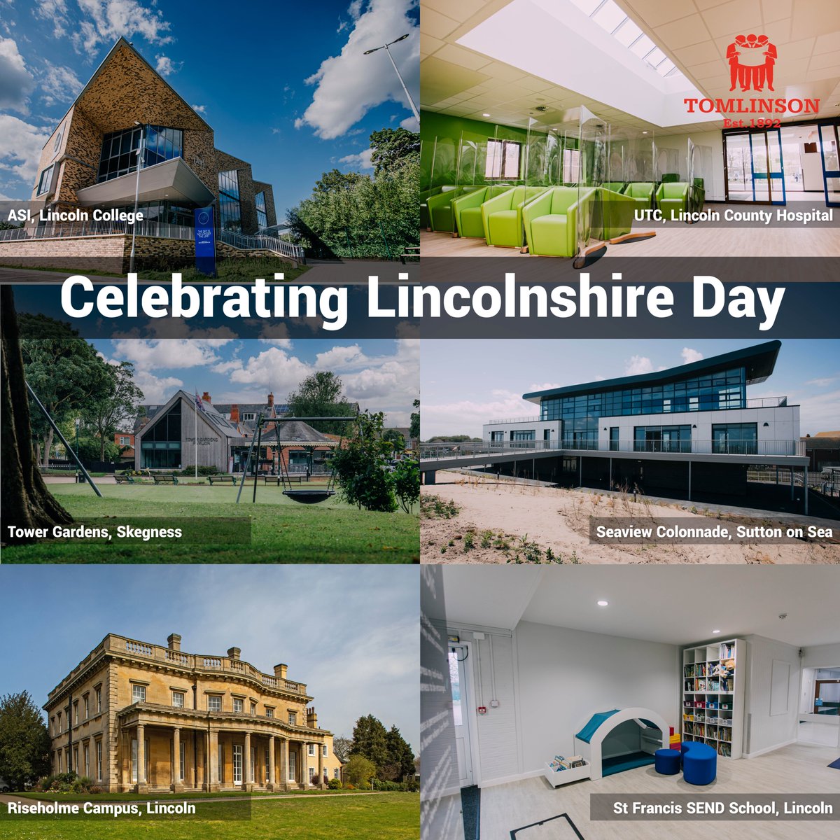 GFTomlinson's tweet photo. 🌿 Happy Lincolnshire Day 🌿
Today, we celebrate #Lincolnshire, showcasing some of our #projects within the area, from iconic new build developments, #healthcare extensions, #education refurbishments to landmark restorations.
#Lincolnshireday #Construction #Projects https://t.co/J6ZV2LJWnE