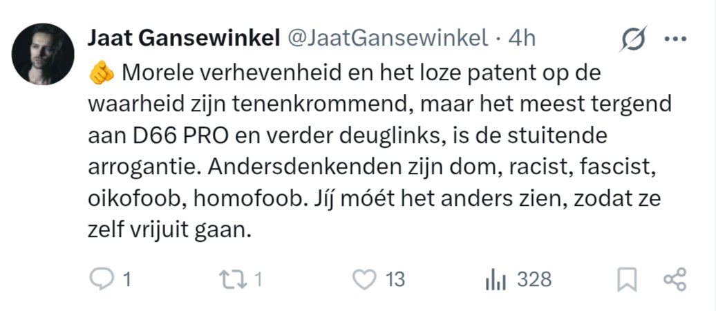 ypiatic2's tweet photo. #blokkeerheld @JaatGansewinkel praat over "linkse morele verhevenheid" terwijl hij iedereen die anders denkt dan hij de maat neemt om vervolgens als een #laf onderkruipseltje op de blokkeerknop te drukken.
Jaat is een #snowflake met een #slachtofferrol en bovenal een #jankbal https://t.co/AiRB3X92Tc