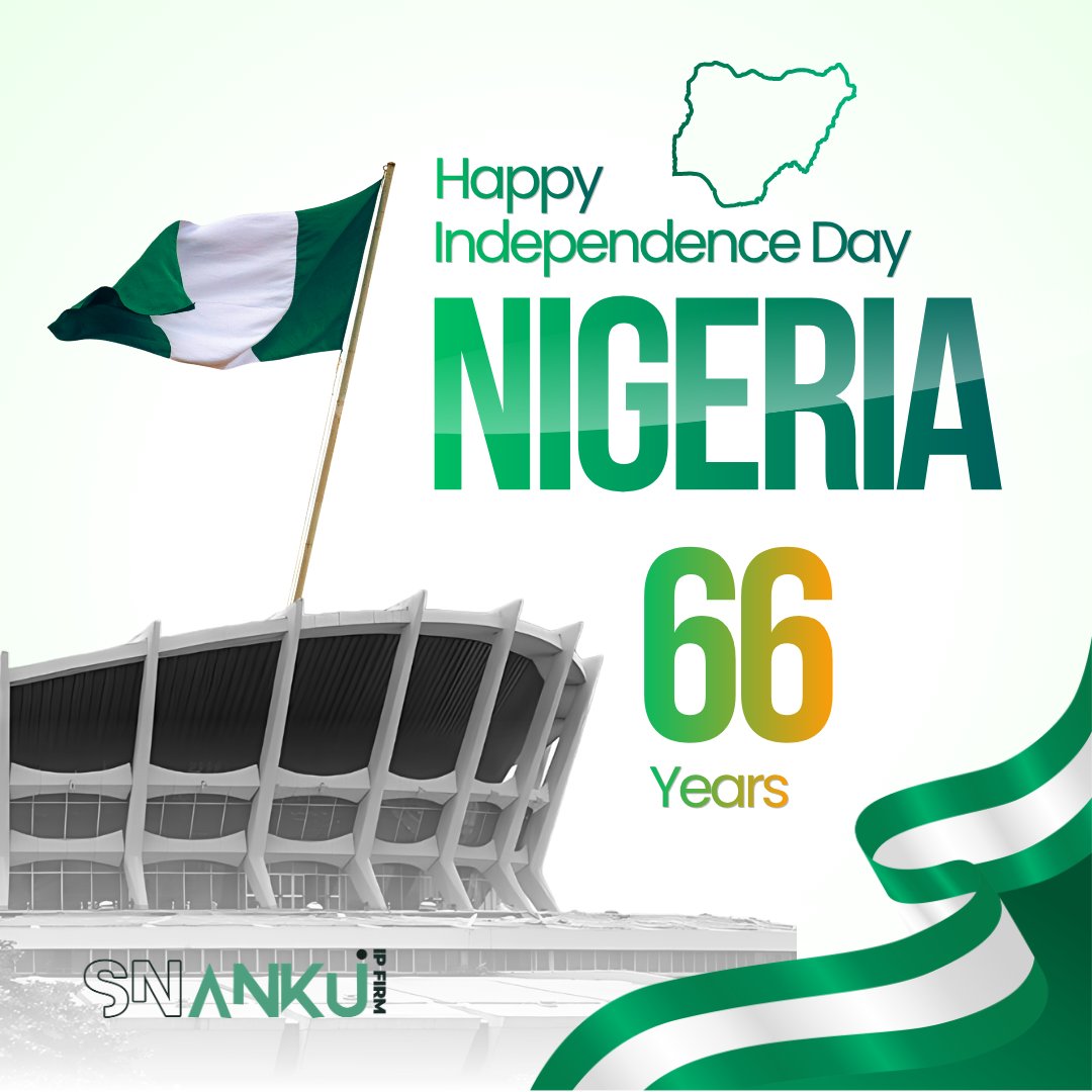 snanku_ipfirm's tweet photo. Happy Independence Day, Nigeria!

Today we celebrate Nigeria’s resilience, creativity and entrepreneurial spirit. At SN Anku IP Firm, we remain committed to protecting the innovations, brands and ideas shaping Nigeria’s future.

 Visit Us: https://t.co/JUUtIEhRih

#SNAnkuIPFirm https://t.co/iAXpQHDSn0