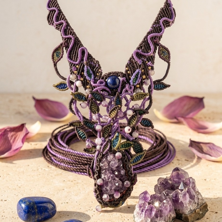 PhreshyThiNG's tweet photo. Sometimes the right things just come together ✨🎶💜

A good psydub playlist. A beautiful raw amethyst crystal. And a really good feeling in my heart. That combination turned into this piece 🌿🔮

The winding vines, deep purples, and raw crystal https://t.co/lfAOtFtVaf