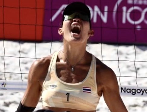sorrasin's tweet photo. “วอลเลย์บอลชายหาดหญิงทีมชาติไทย” ทะลุเข้าชิงเหรียญทอง การันตีเหรียญเงิน เอเชียนเกมส์ 2026 แล้ว
https://t.co/3THUp93V0b https://t.co/U0zDtG1TdV
