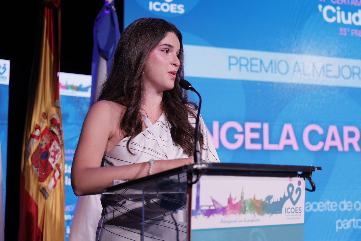 ICOESevilla's tweet photo. 🎉 ¡Enhorabuena a Ángela Carbonell!
Premio al Mejor Estudio de #Investigación ‘Ciudad de Sevilla’, dotado con 4.000 euros, ha sido concedido a la #matrona Ángela Carbonell Montoro
🔎 MÁS: https://t.co/AGPcDSvTNB
@CGEnfermeria @saludand @salud_na
#Enfermería #Certamen https://t.co/sjyP9LUskA