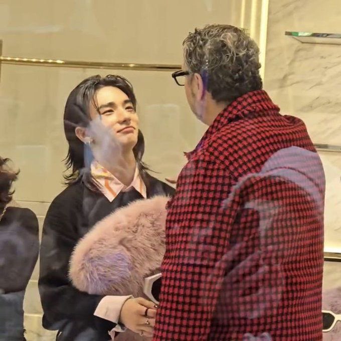 hyunquil's tweet photo. thinking about hyunjin going into a versace store and using his pouty face to getting a PLUSHIE. https://t.co/87RsIz6IHB