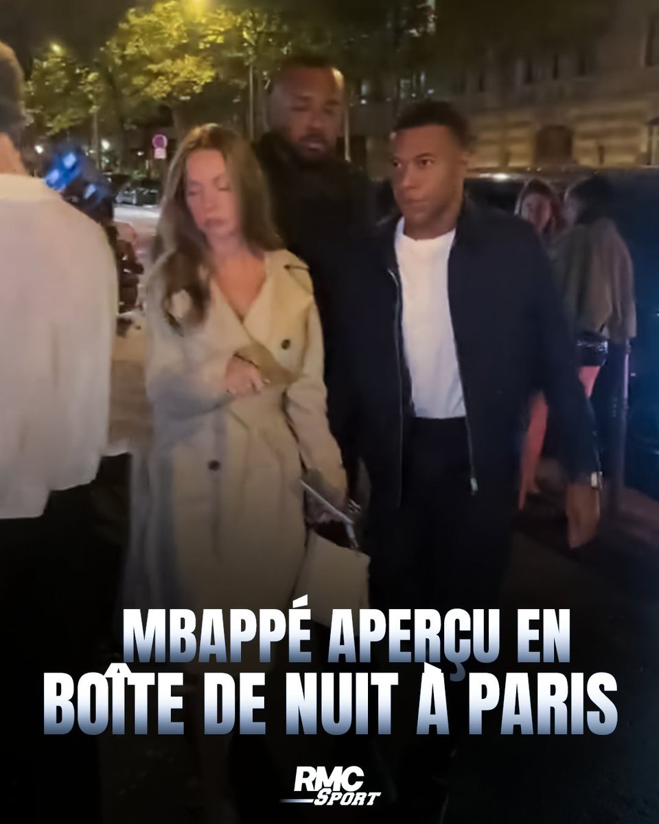 RMCsport's tweet photo. 💥 "L'impression qu'il se moque du Real Madrid": la virée de Mbappé dans une boîte de nuit parisienne fait parler en Espagne.

https://t.co/4MW5INtfBS https://t.co/6UEbEwr3dE