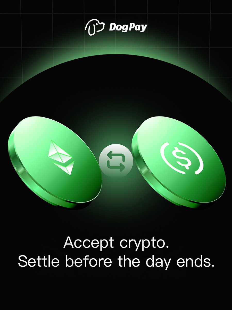 DogPay_'s tweet photo. Accepting crypto does not mean waiting for settlement.  DogPay supports eligible merchants with real-time or T+0 conversion from stablecoins to fiat or stablecoin settlement, where available.  
#DogPay #MerchantSettlement #CashFlow https://t.co/nqSIjR5czx