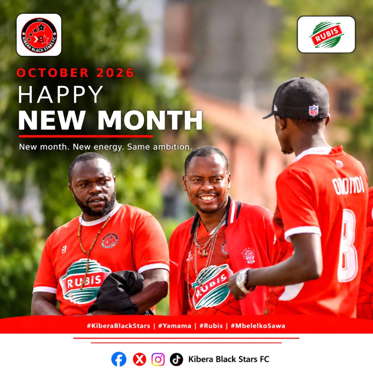KBS_fc_8's tweet photo. ⚫️🔴 | Bye Bye September, Hello October.A new month, a fresh start, and another chance to chase our promoting dreams. Let's make every month count. To our amazing fans and supporters, thank you for being part of the journey.
#KiberaBlackStars | #Yamma | #Rubis | #MbeleIkoSawa https://t.co/xn1LSghT0e