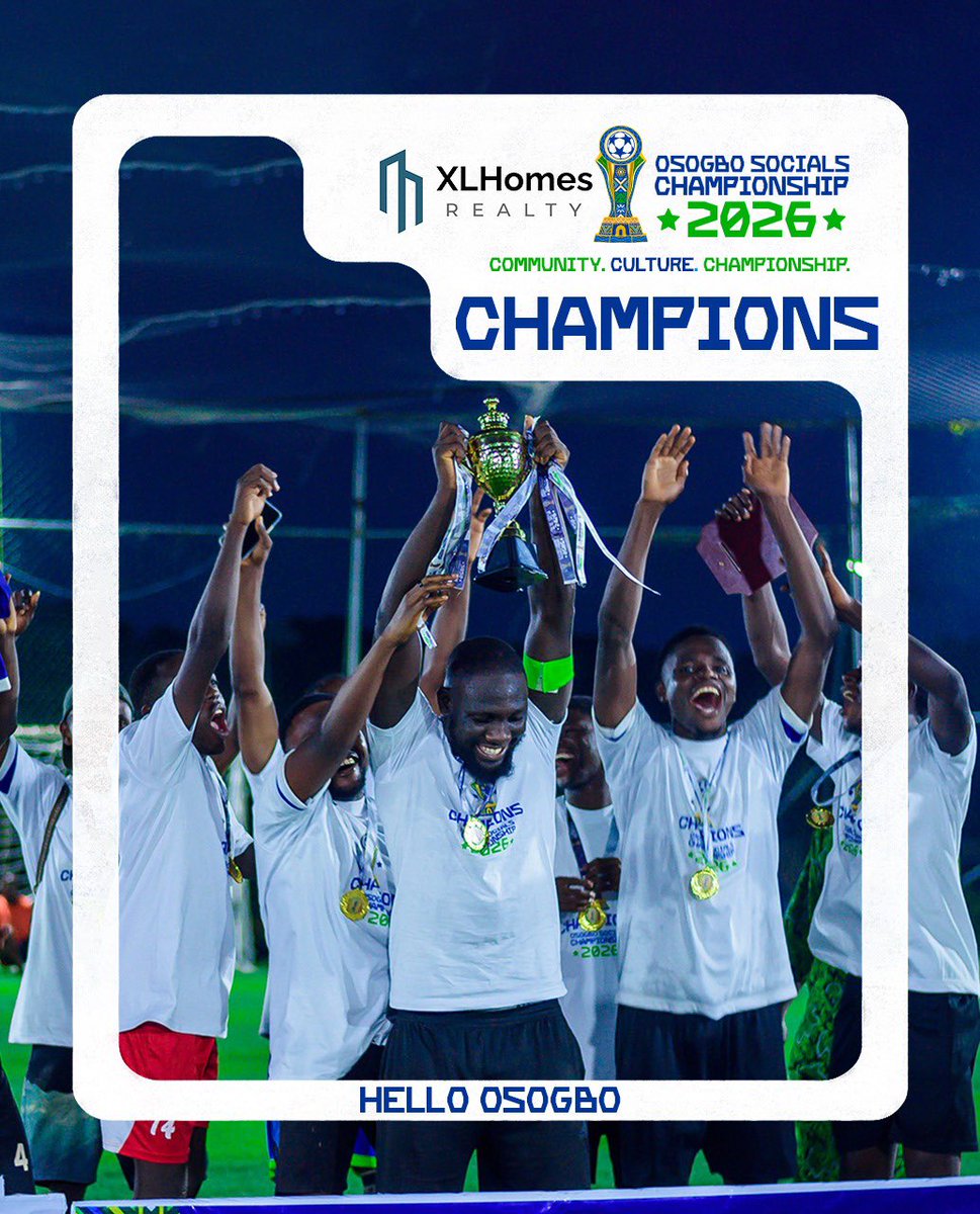 OsogboSocials25's tweet photo. THE PODIUM! 🏆🥇🥈🥉

Presenting our Medalists:

🥇 CHAMPIONS & GOLD - Hello Osogbo Community
🥈 2ND PLACE & SILVER - Timeless Crew
🥉 3RD PLACE & BRONZE - Cruise Country

Congratulations to all our winners! You all made it memorable! 🔥

#XLHomesOsogboSocialsChampionship2026 #FourSeven #ThePrintWorld #AriyaNetworks #OSC2026 #CultureCommunityCompetition
