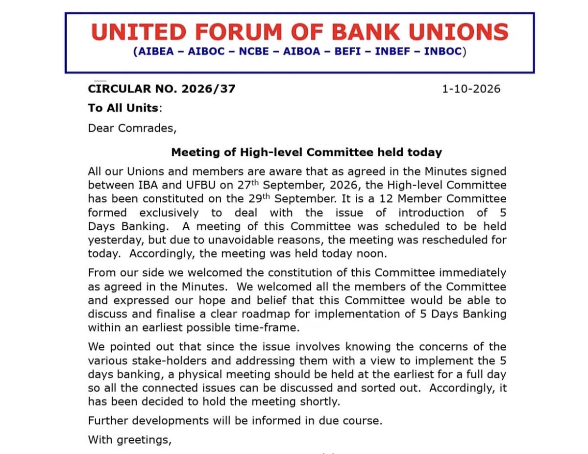 YouFBeYou's tweet photo. Today’s high committee meeting;

UFBU: Welcome IBA
IBA: Welcome UFBU

UFBU: Pls provide tea n snacks
IBA: This is a virtual meeting.

UFBU: Oh No… Pls convene a Personal meeting with Lunch n Tea….
IBA: What about 5 days week?

UFBU: Will discuss that day after lunch….

UFBU Circular:
Meeting concluded Positively….

@idesibanda @Bankers_United @bankaffairs @pankmayi4758 @11thbipartite @13thbipartite @bankpediaa @TheBankersVoice @Fair_Banker @alashshukla @ek_banker @TarkariB @Einstein_BPS