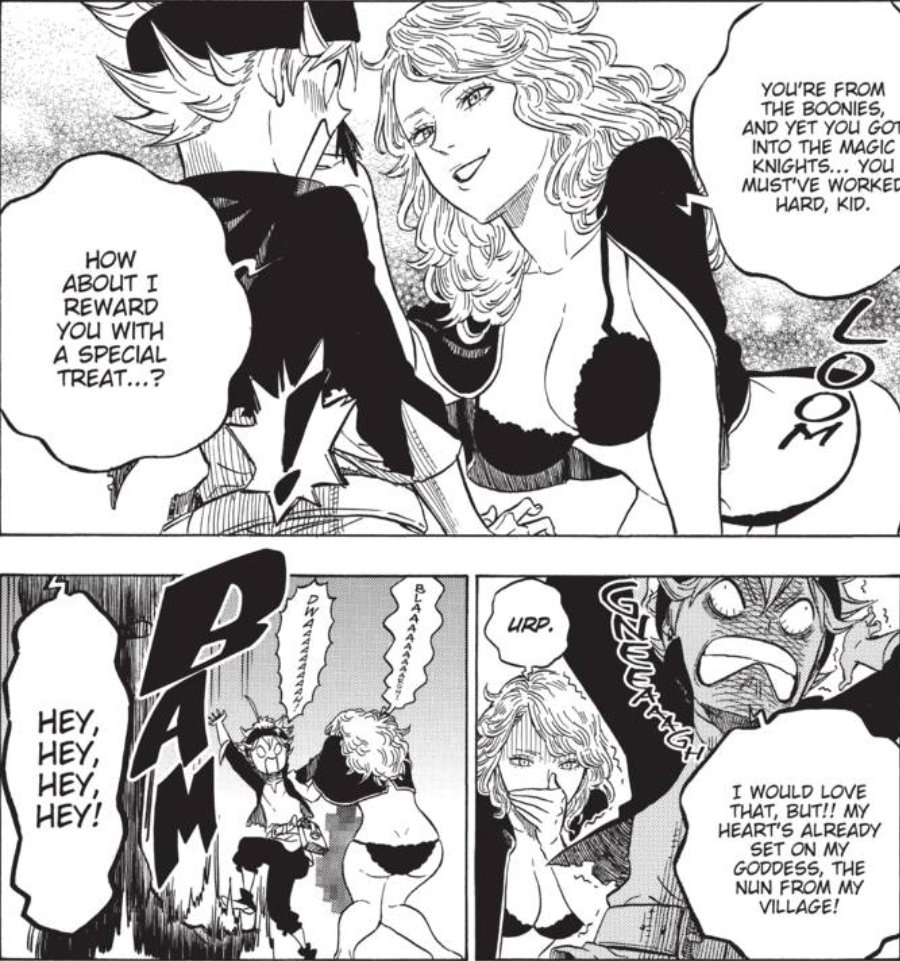 Hidden_Plant's tweet photo. @MeatyMelo I mean even Asta admitted he would if it weren't for Sister Lily. https://t.co/eeZxuuWI5a